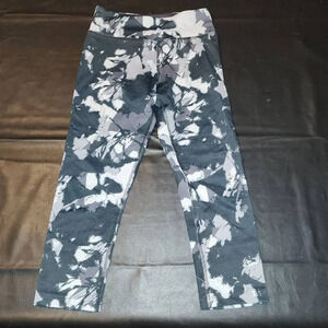 Beyond Yoga Womens Black‎ Gray Splatter Capri Leggings XS